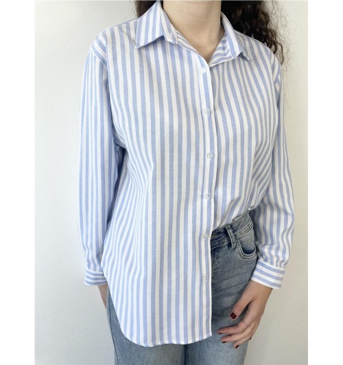 Camisa listas cotton AZUL...