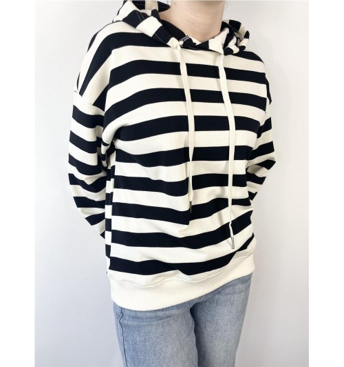 Sudadera listas capucha AZUL MARINO... Sudadera listas capucha AZUL MARINO...