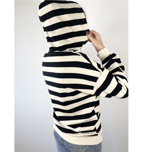 Sudadera listas capucha AZUL MARINO... Sudadera listas capucha AZUL MARINO...