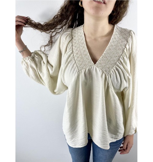 Camiseta pico doble gomas...