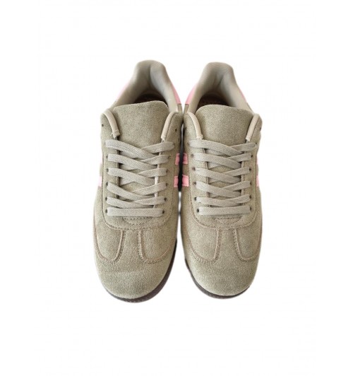 Deportivas chica tiras serraje KHAKI... Deportivas chica tiras serraje KHAKI...