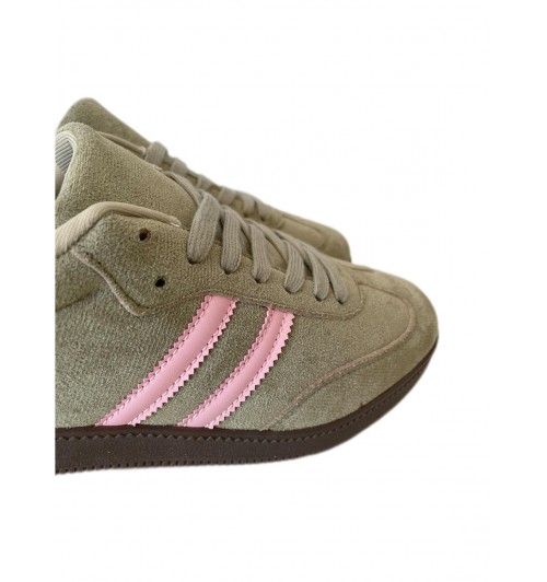 Deportivas chica tiras serraje KHAKI... Deportivas chica tiras serraje KHAKI...