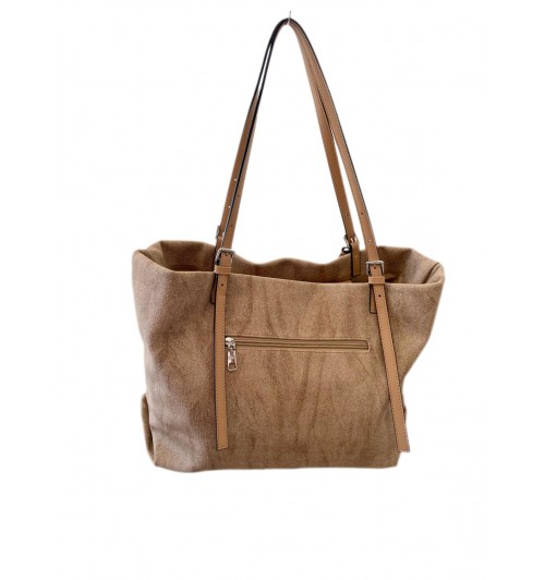 Bolso shopper tejido retro AMARILLO...