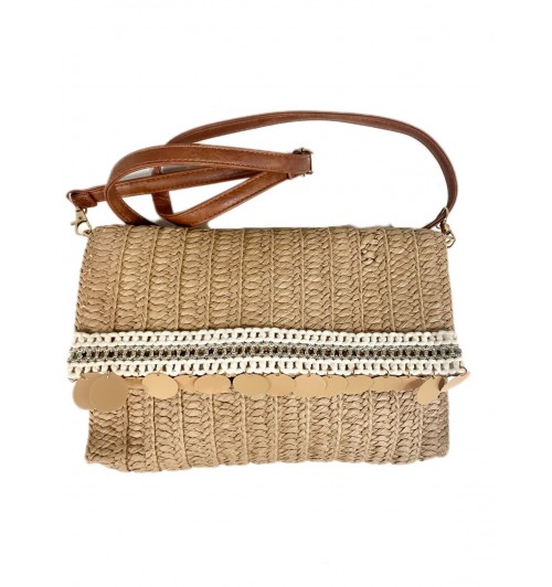 Cartera bandolera rafia...