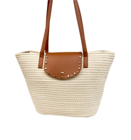Bolso shopper cuerda tapa...
