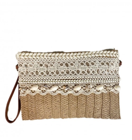 Cartera mano rafia...