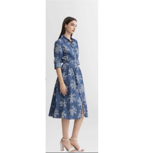 Vestido camisero jeans bordado