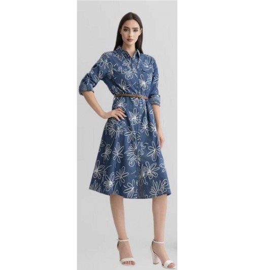 Vestido tencel jeans pintado