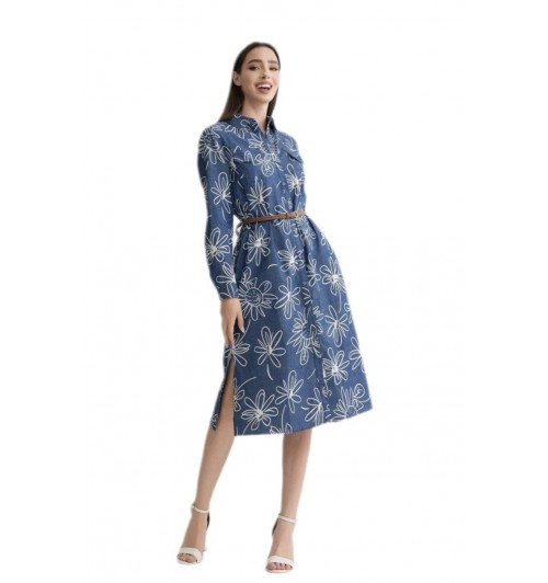 Vestido tencel jeans pintado