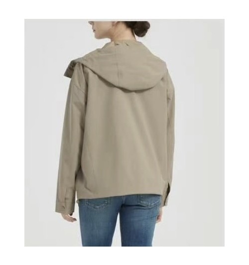 Parka chubasquero capucha crop