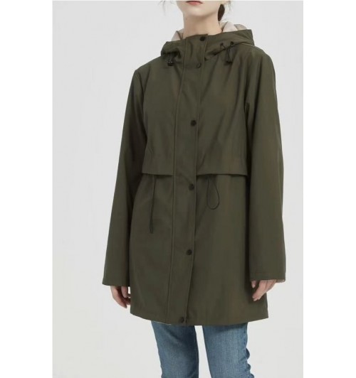 Parka chubasquero reversible liso
