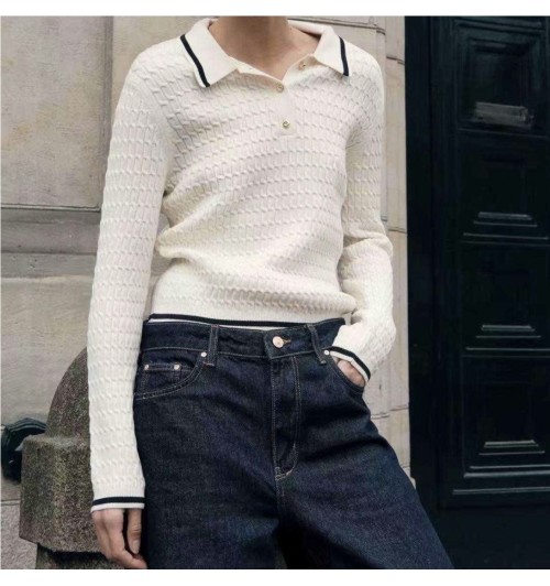 Polo listas botones M/L