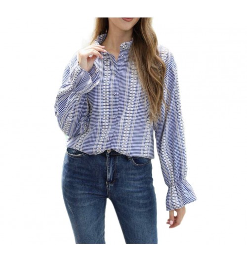 Camisa mao cuadrito bordada