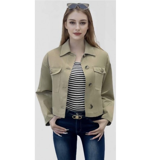 Chaqueta crop sahariana