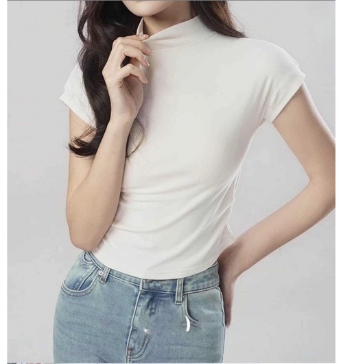 Camiseta crop sisa drapeada...