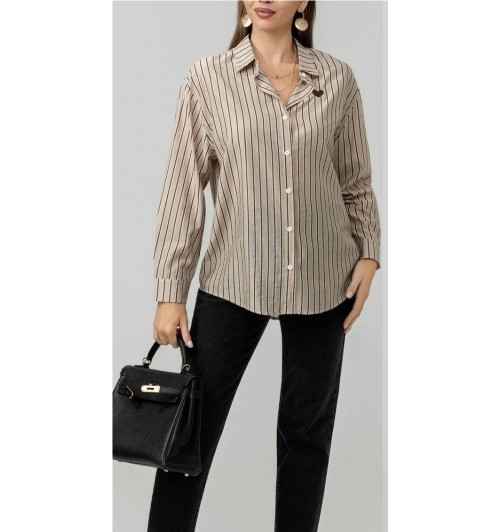 Camisa listas bordado cuore