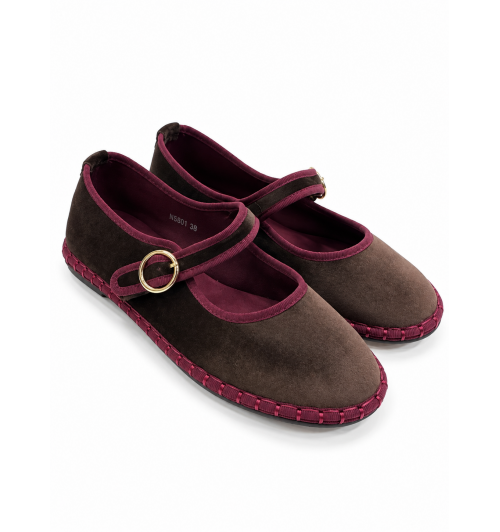 BAILARINAS RIBETE TERCIOP. MARRON...