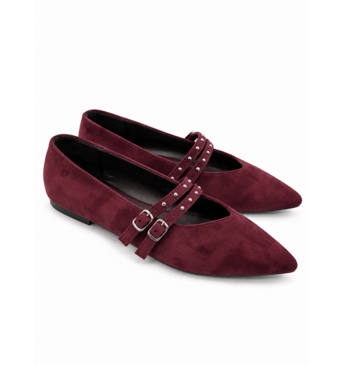 BAILARINAS  MARY JANE 2 TIRAS GRANATE