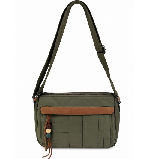 BANDOLERA NYLON RIBETE GR VERDE OSCURO