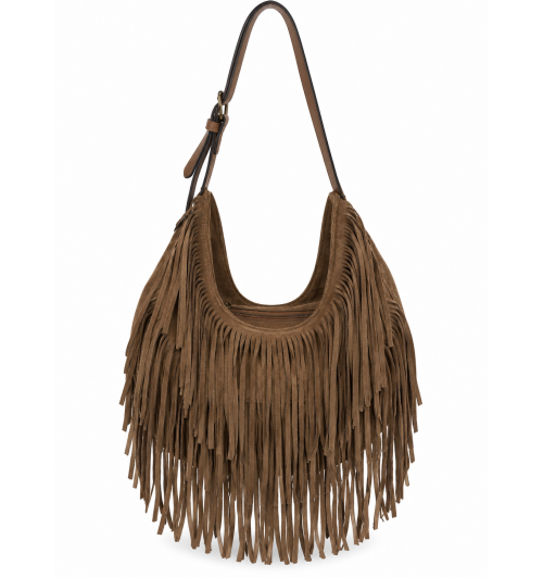 BOLSO SERRAJE  FLECOS CAMEL