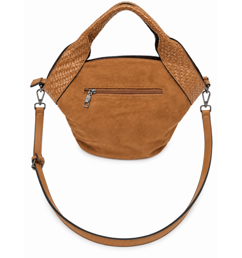 BOLSO OVAL  SERRAJE CAMEL 2