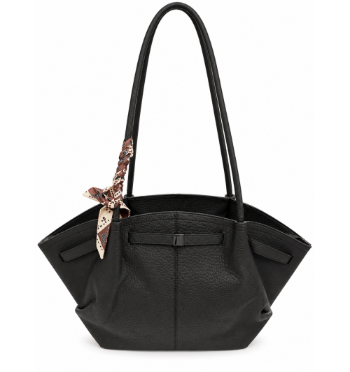 BOLSO ECOPELLE OVAL C/PAÑUE NEGRO