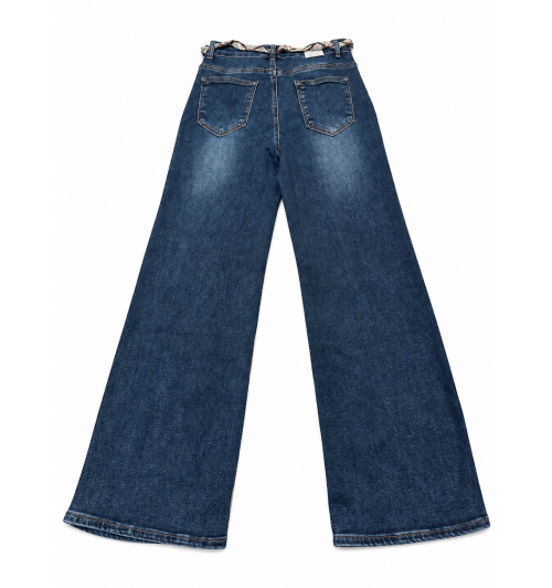 JEANS WIDE LEG C/PAÑUE