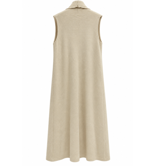 CHALECO CAFTÁN PTO LARGO BEIGE