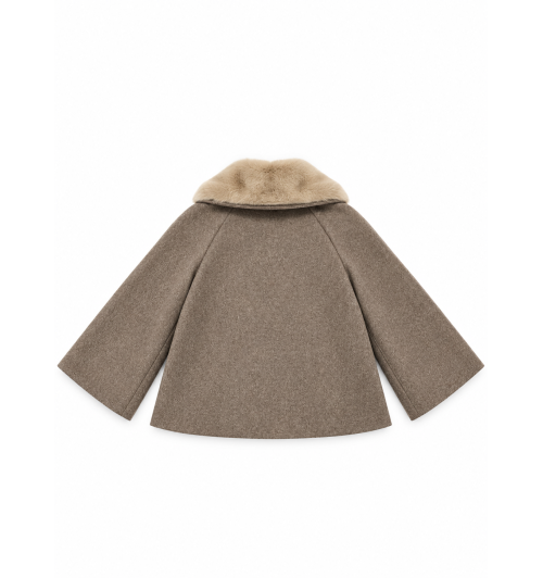 CHAQUETA PAÑO CORTA CUELLO PELO
