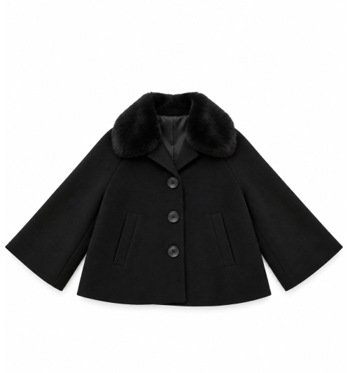 CHAQUETA PAÑO CORTA CUELLO...