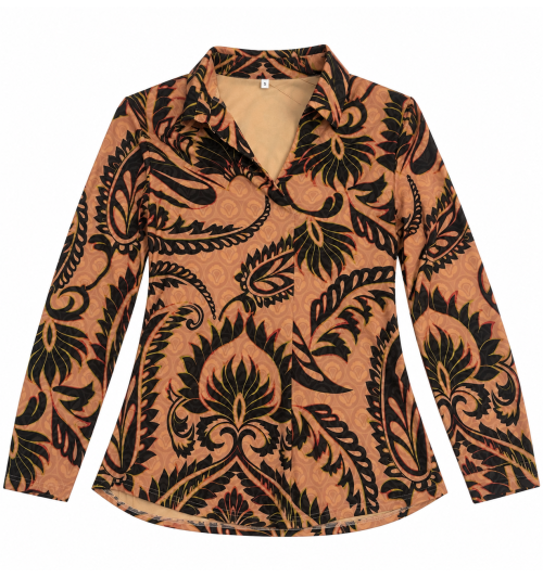 CAMISETA ESTAMP. PLIEGUE  PTO BEIGE
