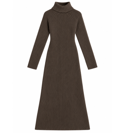 VESTIDO CISNE CANALÉ MARRON