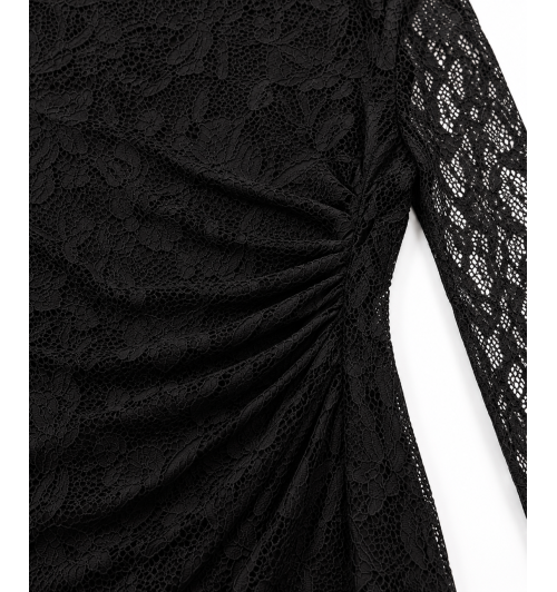 VESTIDO ENCAJE MIDI DRAP.... 2