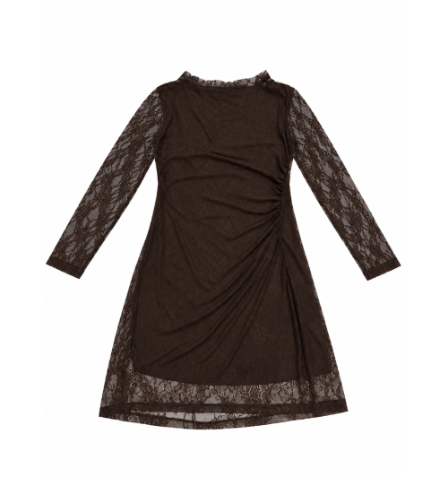 VESTIDO ENCAJE MIDI DRAP....
