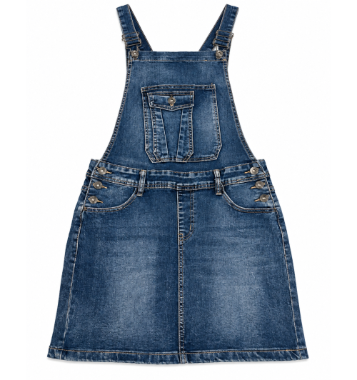 FALDA PETO ELÁST. JEANS...