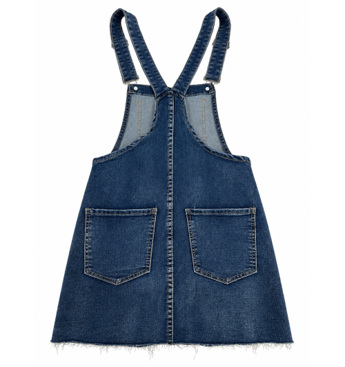 FALDA PETO ELÁST. JEANS AZUL