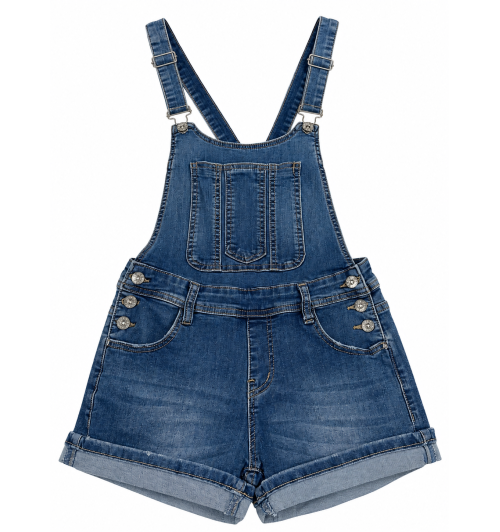 PETO SHORT ELÁST. JEANS AZUL