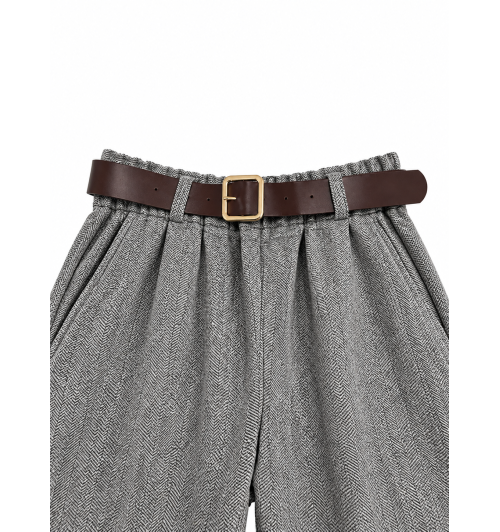 PANTALÓN ESPIGA WIDE LEG CC GRIS