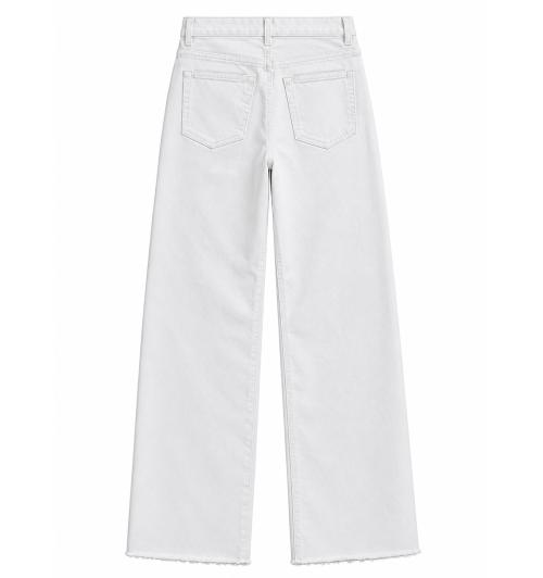 PANTALÓN ELÁST. WIDE LEG. CROP BLANCO